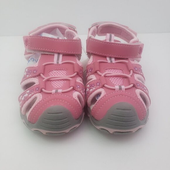 NEW Apakowa Toddler Girls Size EU 24 US 8 Pink Closed Toe Fisherman Sandals - Picture 4 of 9